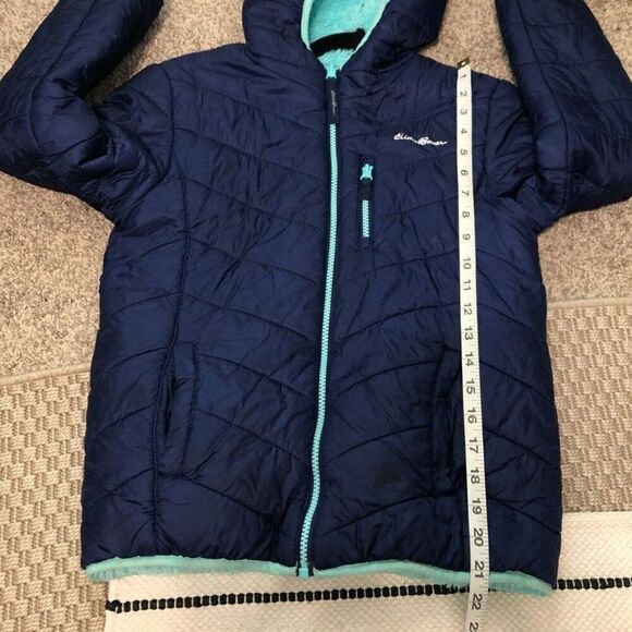 EDDIE BAUER Jacket Kids Size Medium (10/12) Blue Youth Deer Harbor Reversible - Picture 5 of 14